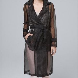 White House Black Market Organza Trench size L